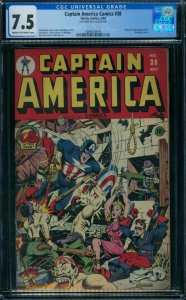 Captain America Comics 38 CGC 7.5  Schomburg Cover