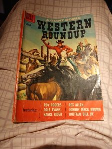 Western Roundup #20 Silver Age 1957 Dell Roy Rogers, Buffalo Bill Jr. Hero