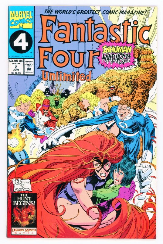 Fantastic Four Unlimited #2 Herb Trimpe Inhumans NM-