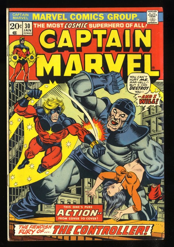 Captain Marvel #30 VG/FN 5.0 Controller!