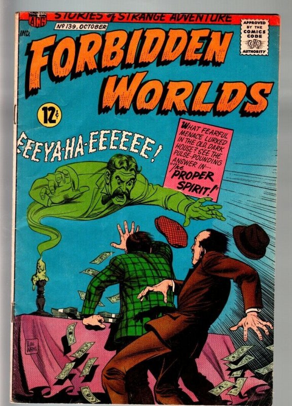 FORBIDDEN WORLDS #139-1966-SILVER-AGE SCI-FI-ACG-GHOST CVR-VG VG