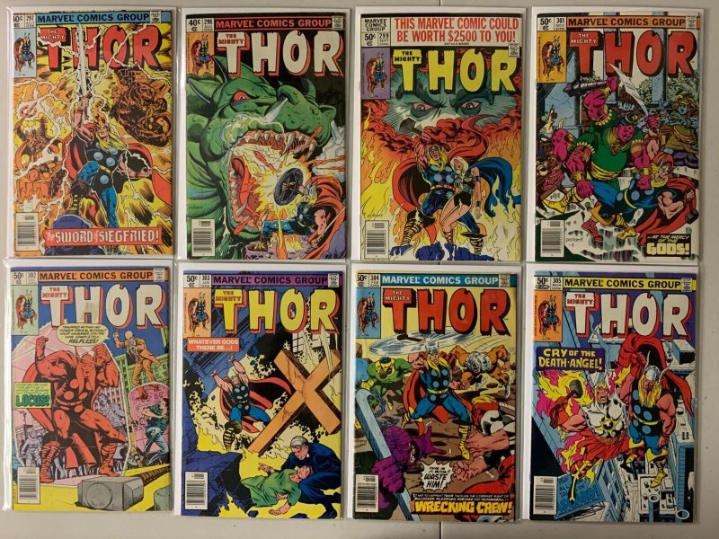 Mighty Thor bronze-age comics lot #271-314 newsstand 40 diff avg 5.0 (1978-81)
