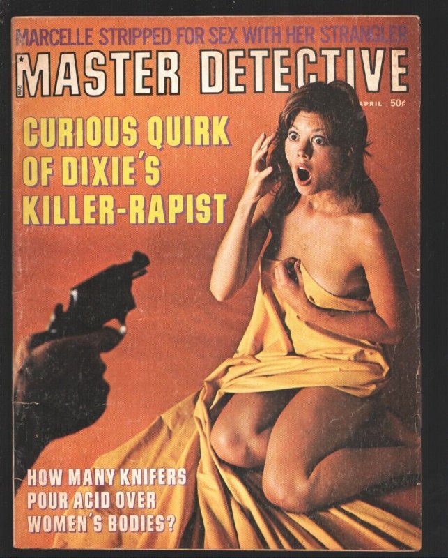 Master Detective 4/1972-Woman at gunpoint cover-Terror-Exploitation-scandals-...