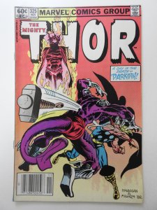 Thor #325 (1982) vs Darkoth! Sharp Fine+ Condition!