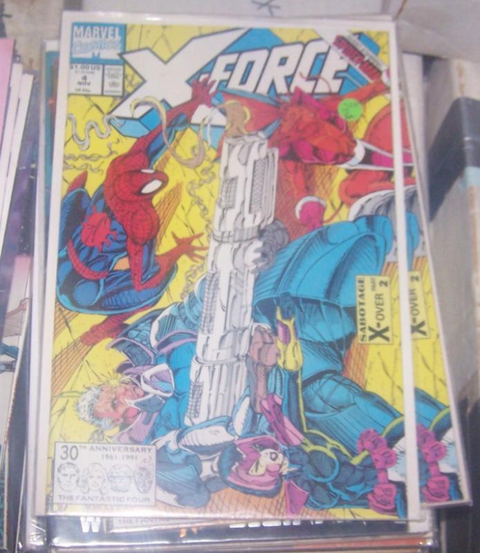 X-Force # 4 (Nov 1991, Marvel) SPIDER-MAN CABLE DOMINO ROB LIEFELD