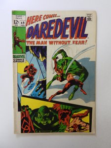Daredevil #49 (1969) VG+ condition bottom staple detached from cover
