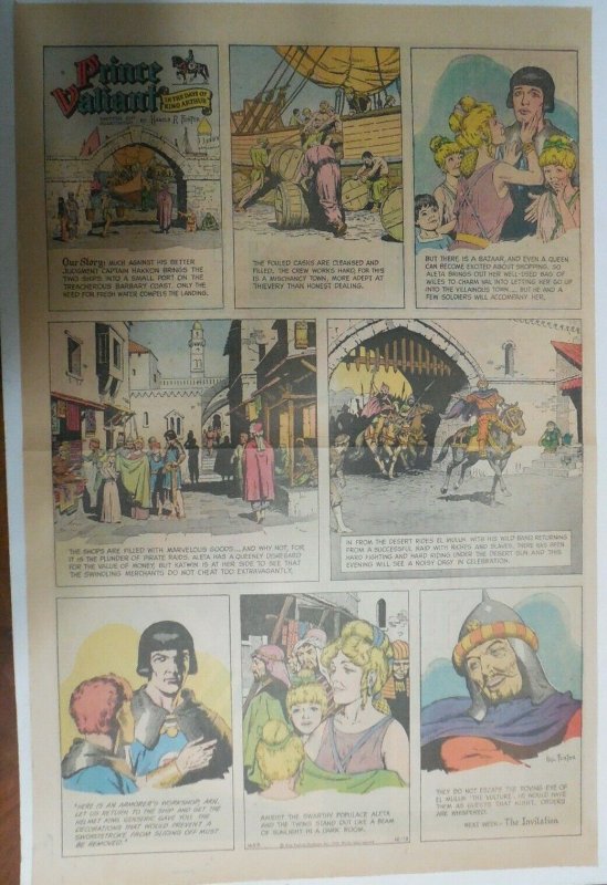 Prince Valiant Sunday #1653 by Hal Foster from 10/13/1968 Rare Full Page Size !