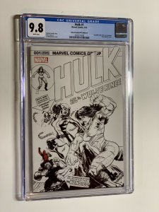 Hulk 1 cgc 9.8 marvel 2017 hall of comics variant 181 swipe cbcs x-23 B Edition