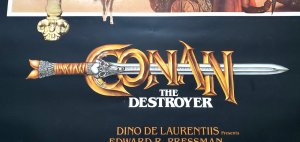 Conan the Destroyer Schwarzenegger Original movie poster (1984) ROLLED C8/EX