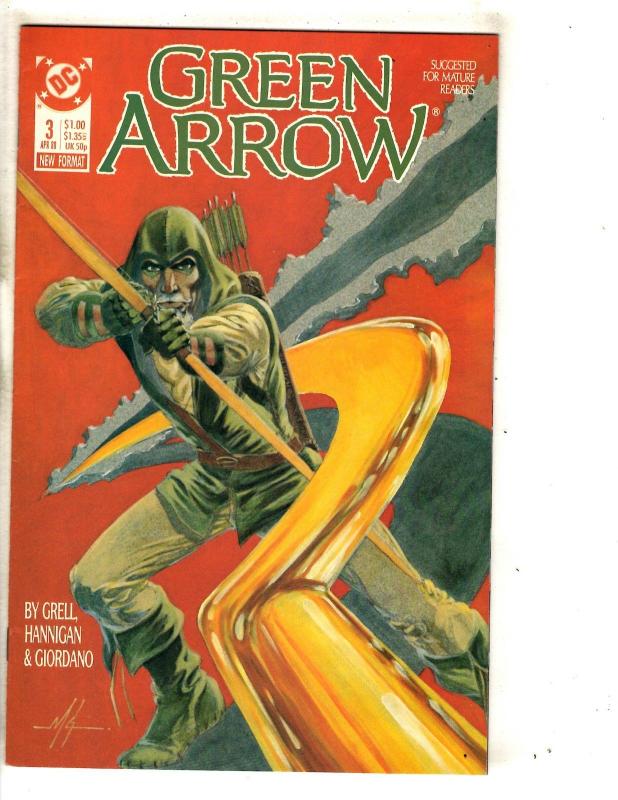 3 Green Arrow DC Comic Books # 1 2 3 Flash Wonder Woman Superman Batman J291