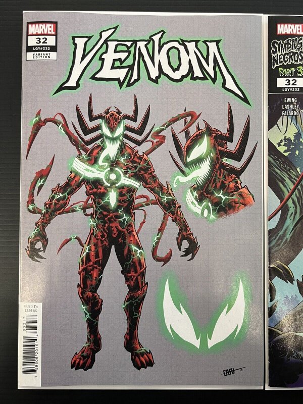 VENOM #32 CVR A + 1:10 DESIGN VAR SET 2024 CARNAGE MARVEL IN-HAND PROSHIPPER