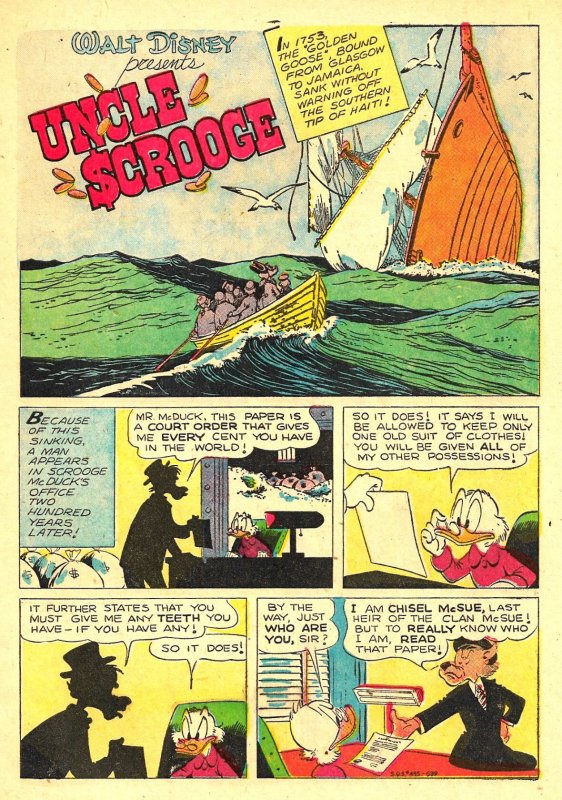 Walt Disney UNCLE SCROOGE  FOUR COLOR #495 (Sep1953) 7.0 FN/VF  All Barks!