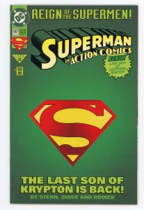 Action Comics #687 Roger Stern Supergirl Die Cut Cover VF+