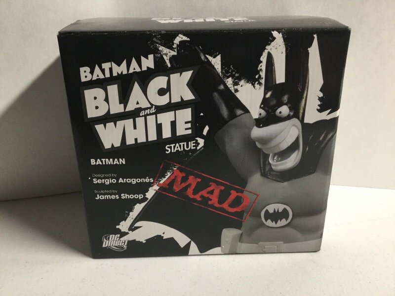 Batman Black And White Statue Mad Sergio Aragonés Sealed DC Direct