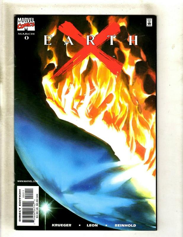 12 Earth X Marvel Comic Books #0 1 3 4 5 6 7 8 9 10 10 X HY3