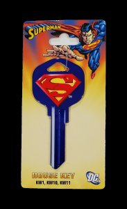 Superman Kwikset Key Fits most Kwikset Locks KW1/KW10/KW11