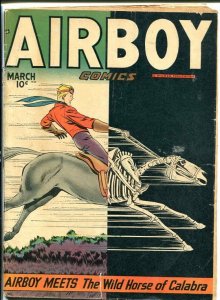 AIRBOY COMICS V.5 #2-GREAT COVER-golden age-L@@k! G