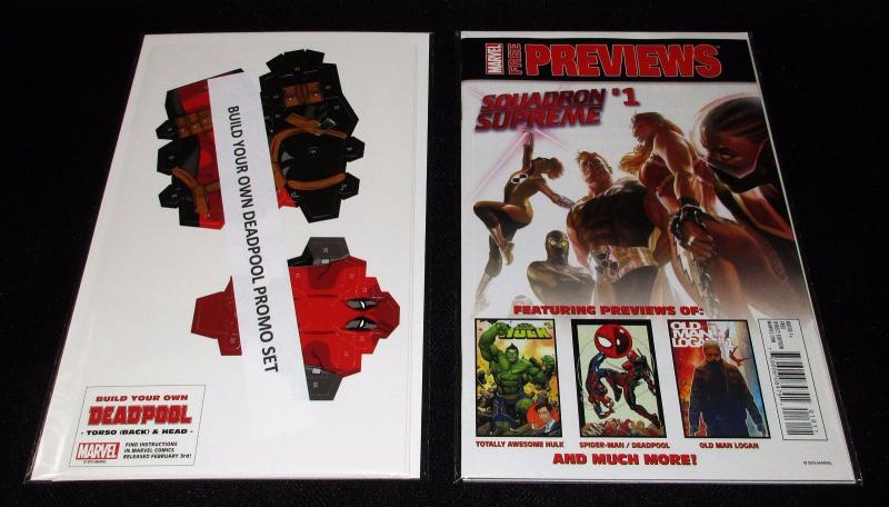 Build Your Own Deadpool Paperdoll Complete Set of 6 plus Preview Comic - New