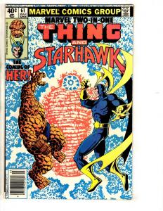 Marvel Two-In-One # 61 Marvel Comic Book Her Appearance Thing Starhawk CR54A