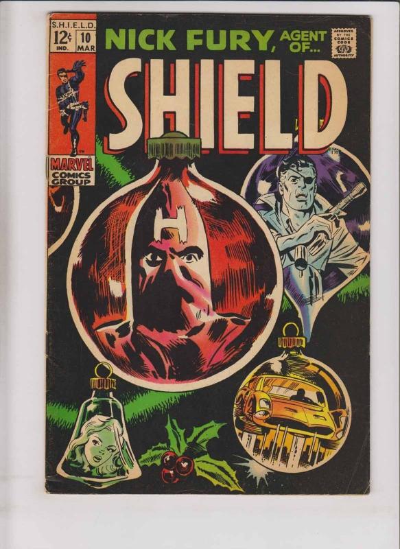 Nick Fury, Agent of S.H.I.E.L.D. #10 FN march 1969 - hate-monger - marvel comics