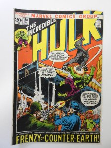 The Incredible Hulk #158 (1972) VG Condition moisture stain