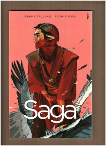 Saga Volume Two Graphic Novel Softcover Image Brian K. Vaughan 2014 NM- 9.2