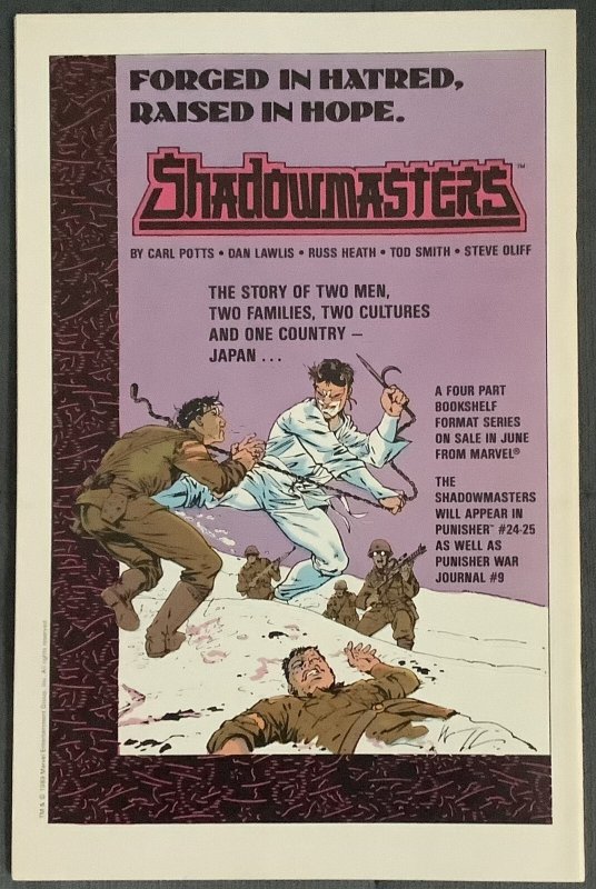 Punisher: War Journal #9 (1989, Marvel) NM