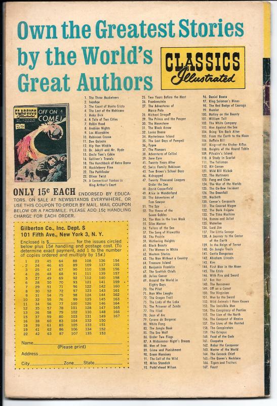 Classics Illustrated #144 HRN 167 - Silver Age - Dec, 1965 (FN)