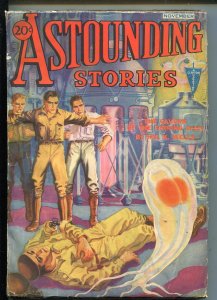 PULP:  ASTOUNDING STORIES 11/1932-CLAYTON-WEIRD MENACE-ALIEN-H W WESSO-vg