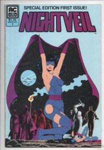 NIGHTVEIL #1, VF/NM, AC Comics, Bill Black, 1984, Femme Fatale