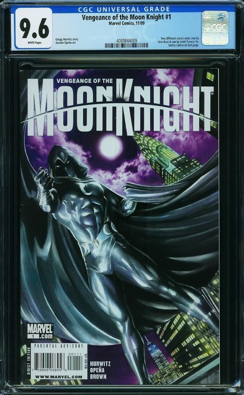 VENGEANCE OF THE MOON KNIGHT #1 (2009) CGC 9.6 NM+