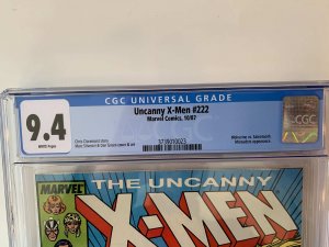Uncanny X-Men #222 CGC 9.4 (1987) - Newsstand - Wolverine vs Sabretooth