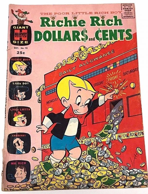 RICHIE RICH DOLLARS & CENTS#10 GD/VG 1965 HARVEY SILVER AGE COMICS