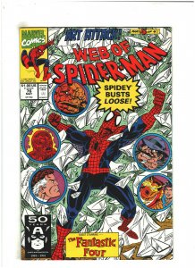 Web of Spider-man #76 NM- 9.2 Marvel Comics 1991 Fantastic Four app. 