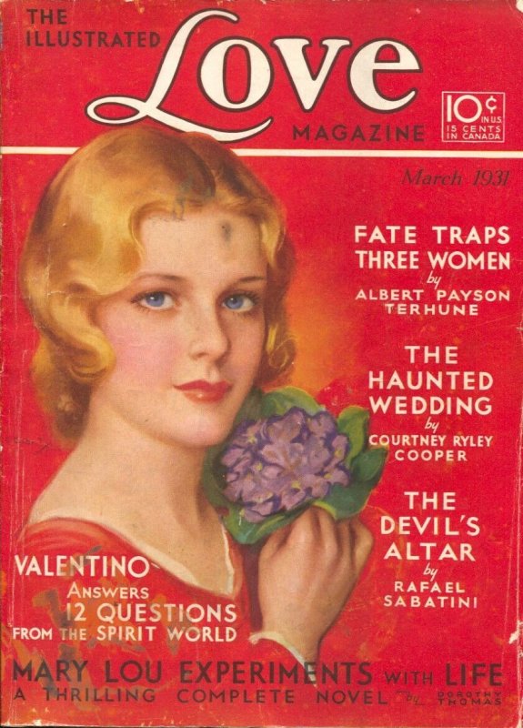 Illustrated Love Magazine 3/1931-Tower-Jules Erbit GGA cover-Albert Payson Te...