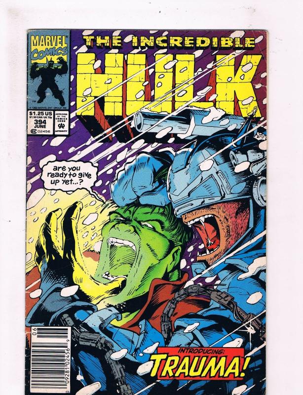 Incredible Hulk #394 VG 1st Print Marvel Comic Book Trauma Avengers Hulk DE3