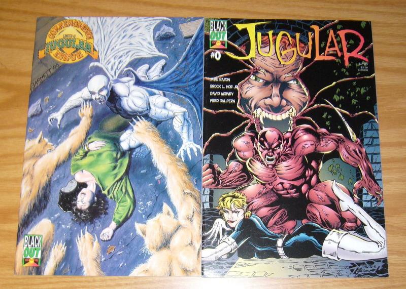 Jugular #0 VF/NM one-shot + signed commemorative variant - mike baron  black out