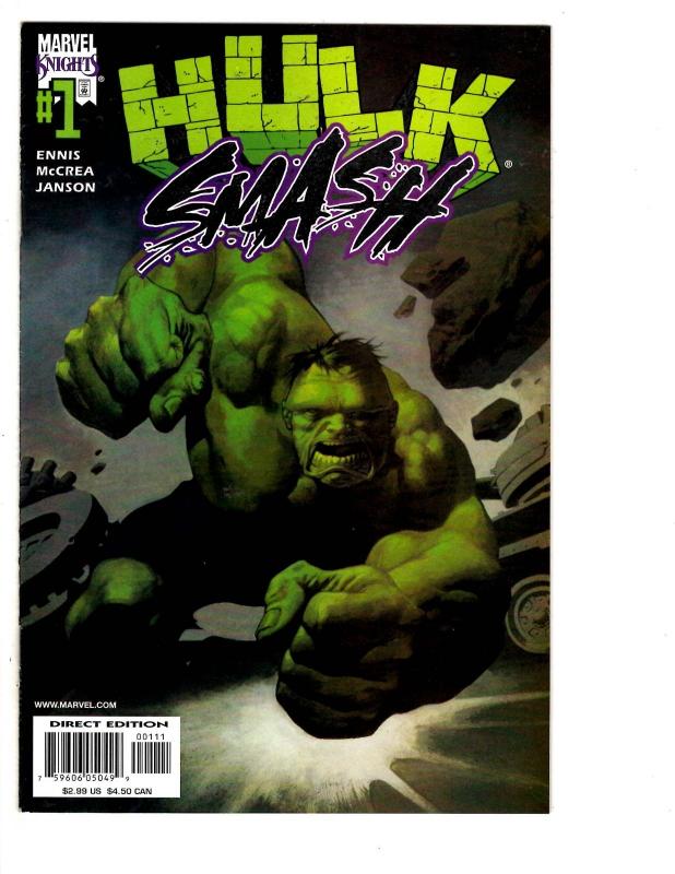 2 Hulk Smash Marvel Comic Books # 1 2 Avengers Bruce Banner Garth Ennis BH35