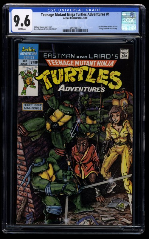 Teenage Mutant Ninja Turtles Adventures (1988) #1 CGC NM+ 9.6 White Pages