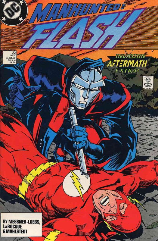 Flash (2nd Series) #22 FN ; DC | Manhunter Invasion Aftermath Extra
