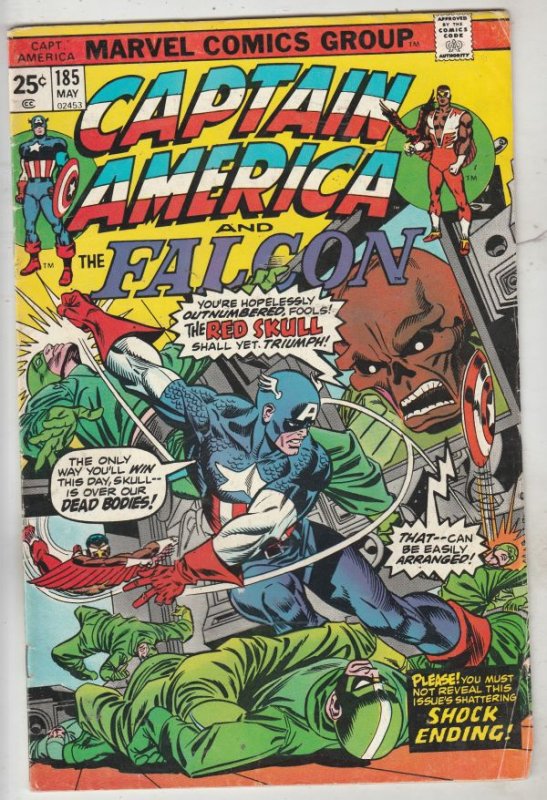 Captain America #185 (May-75) VG/FN Mid-Grade Captain America