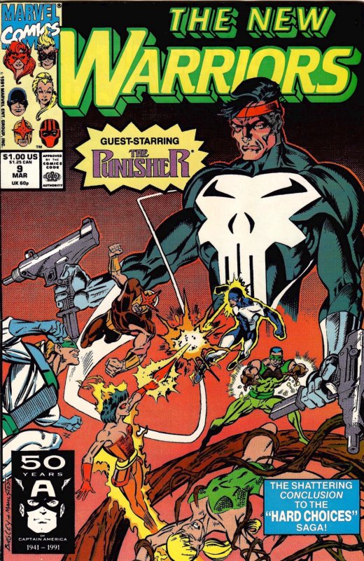 The New Warriors #8  and  #9 (1991).  New Condition