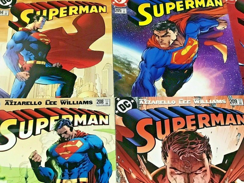 SUPERMAN#204-214 VF/NM  LOT (11 BOOKS) 2004 JIM LEE DC COMICS