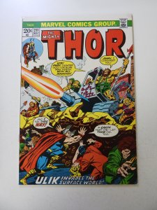 Thor #211 (1973) FN+ condition stains back cover