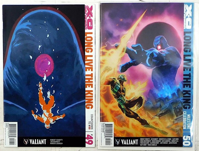 X-O Manowar Lot 2 #49, 50 J 1:15 (2016) Valiant Comics Var 1st Print Comic Books