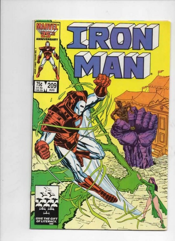 IRON MAN #209, VF+ Tony Stark, Magic, 1968 1986, more IM in store, Marvel