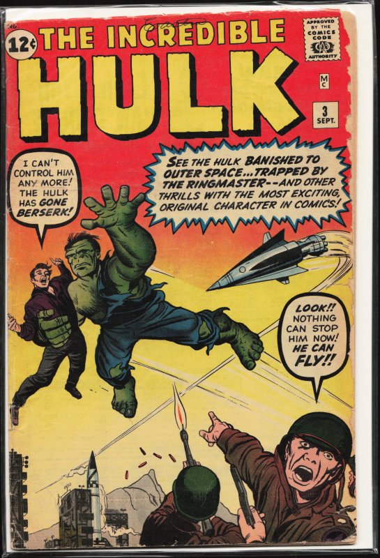 The Incredible Hulk #3 (1962) Hulk [Key Issue]