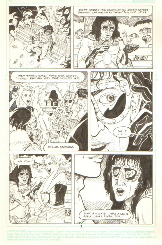 Fartman Meets the Fragmatic Four Complete 8 Page Story - Howard Stern - art by ?