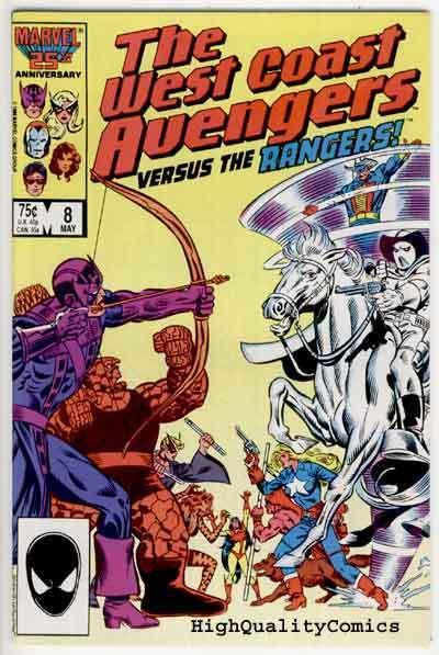 WEST COAST AVENGERS #8, NM+, vs Rangers, Iron Man,Thing, more in store