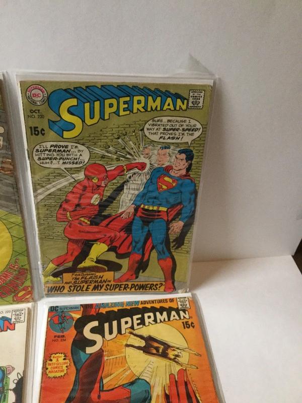 Superman 211 220 223 234 All 3.5 Vg- Very Good - Or Better